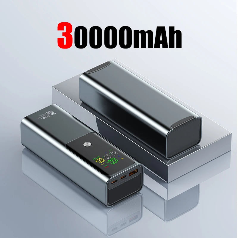 50000mAh Portable Color Screen Power Bank Supports PD100W Bidirectional Fast Charging Suitable For IPhone Laptop Samsung