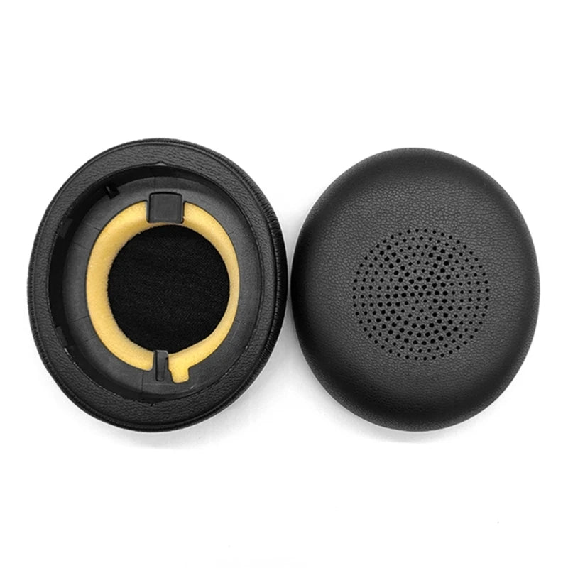 1Pair Leather Ear Pads for Jabra 45H Evolve2 65 Headphone Elastic Foam Earpads Ear Pads Sponge Cushion Replacement P9JD