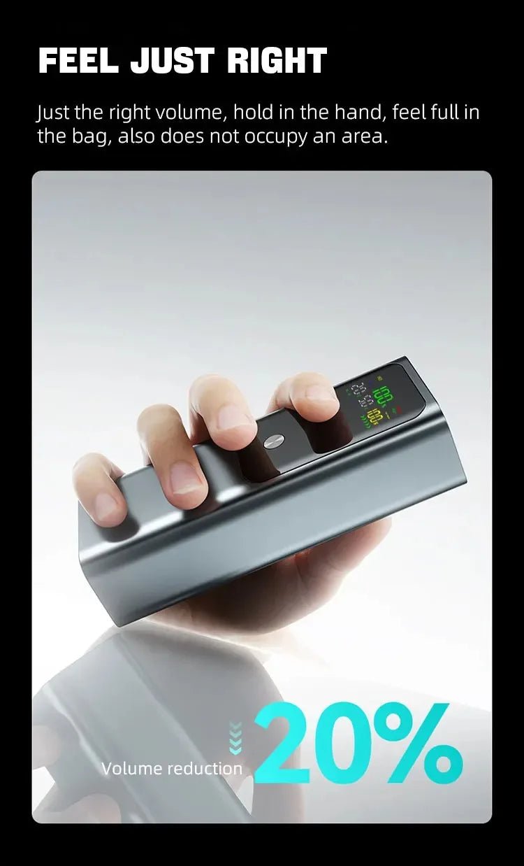 50000mAh Portable Color Screen Power Bank Supports PD100W Bidirectional Fast Charging Suitable For IPhone Laptop Samsung