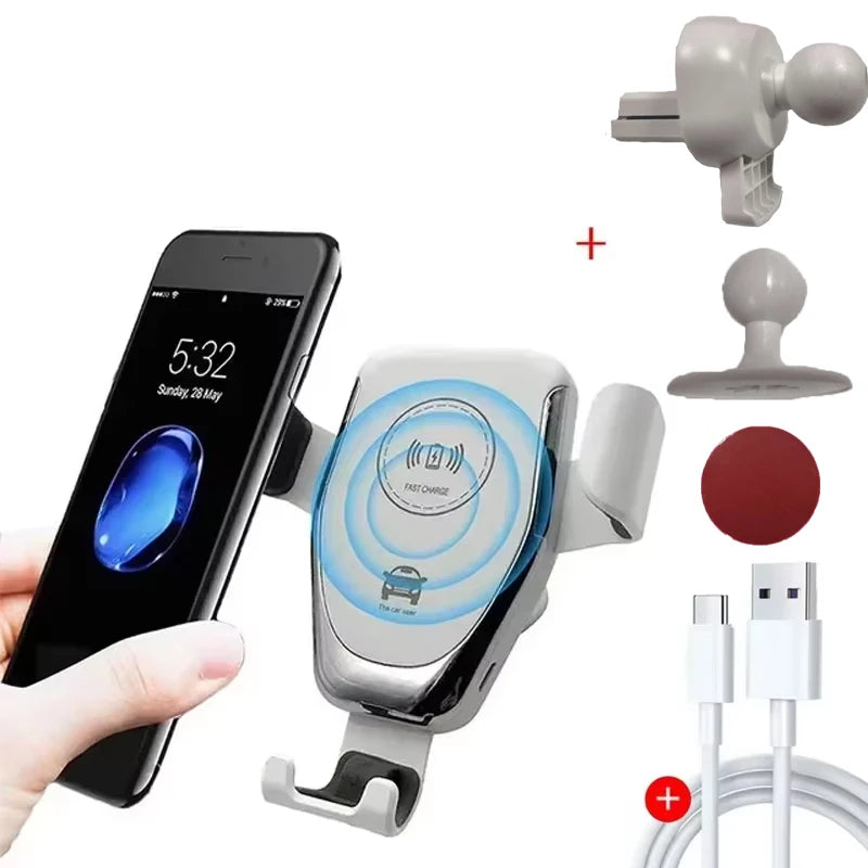 30W Wireless Chargers Fast Car For iPhone 16 15 14 13 12 Pro XS Max XR Samsung Xiaomi Wireless Charging Phone Car Holder Charger