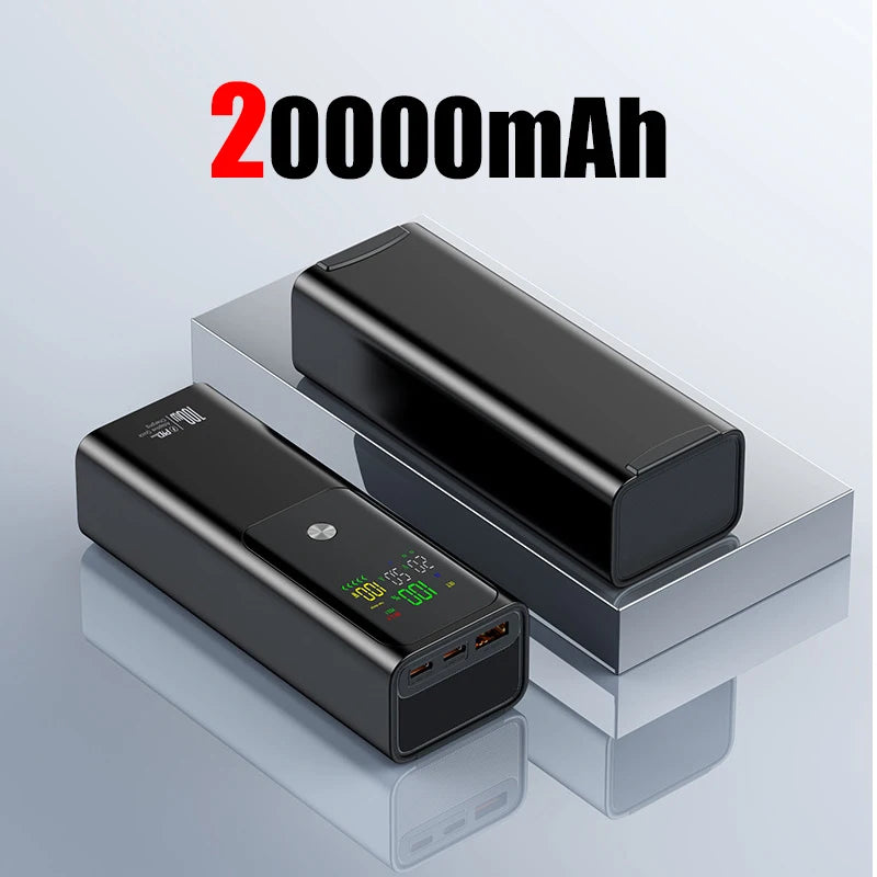 50000mAh Portable Color Screen Power Bank Supports PD100W Bidirectional Fast Charging Suitable For IPhone Laptop Samsung