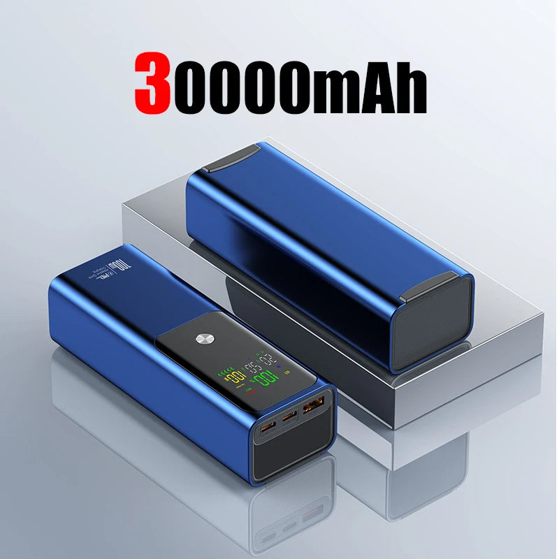 50000mAh Portable Color Screen Power Bank Supports PD100W Bidirectional Fast Charging Suitable For IPhone Laptop Samsung