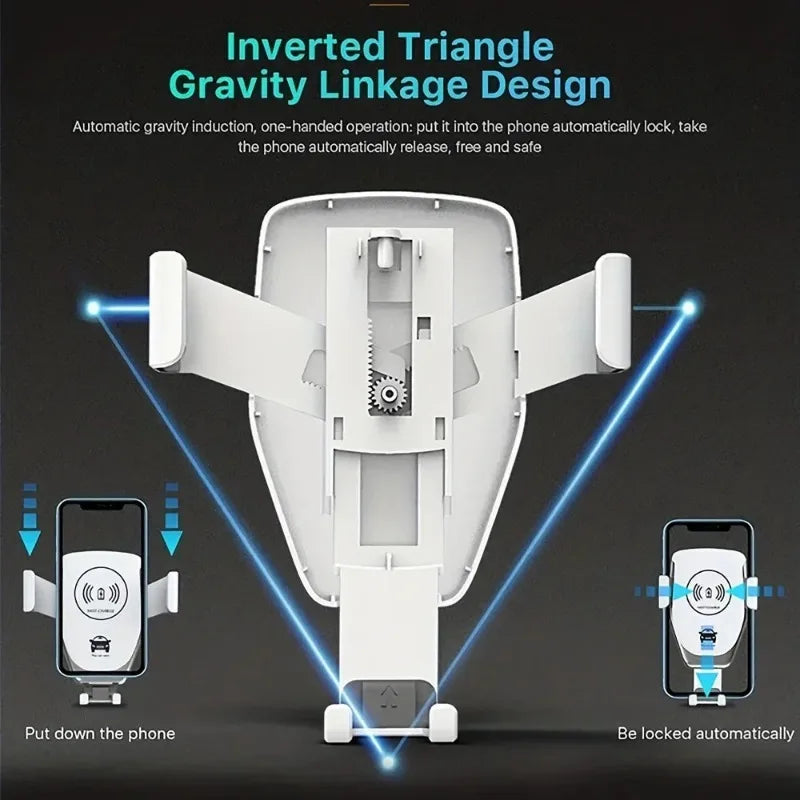 30W Wireless Chargers Fast Car For iPhone 16 15 14 13 12 Pro XS Max XR Samsung Xiaomi Wireless Charging Phone Car Holder Charger