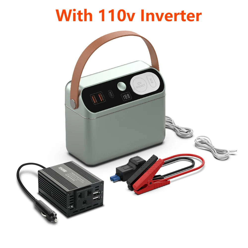 150W Portable Power Station 60000mAh 222Wh Jump Starter Camping Power Bank PD 60W Charger Car Booster Outdoor Starting Device
