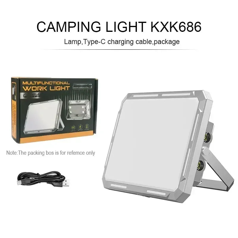 4000MaH Camping Lamp Portable Hanging Tent Light Solar PowerRechargeable Power Bank Work Lantern For Outdoor Camping BBQ Party