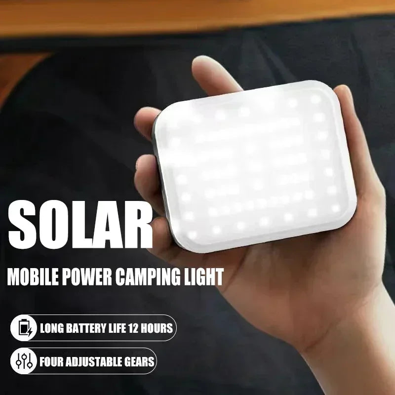 4000MaH Camping Lamp Portable Hanging Tent Light Solar PowerRechargeable Power Bank Work Lantern For Outdoor Camping BBQ Party