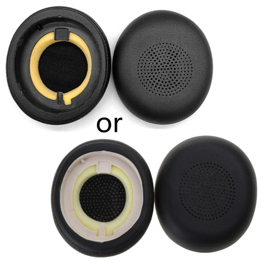 1Pair Leather Ear Pads for Jabra 45H Evolve2 65 Headphone Elastic Foam Earpads Ear Pads Sponge Cushion Replacement P9JD